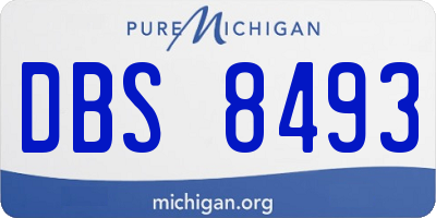 MI license plate DBS8493