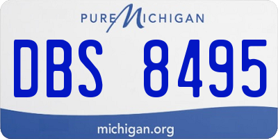 MI license plate DBS8495