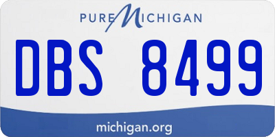 MI license plate DBS8499