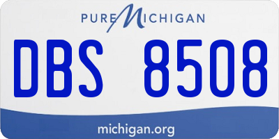 MI license plate DBS8508
