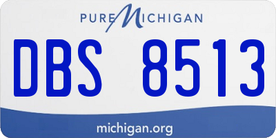 MI license plate DBS8513