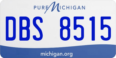 MI license plate DBS8515