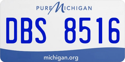 MI license plate DBS8516