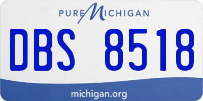 MI license plate DBS8518