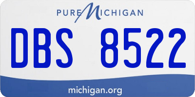 MI license plate DBS8522