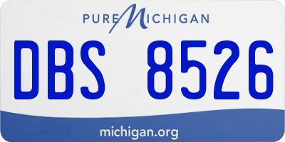 MI license plate DBS8526