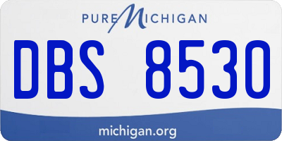 MI license plate DBS8530