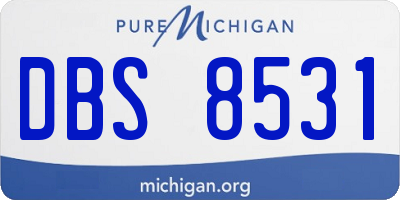 MI license plate DBS8531