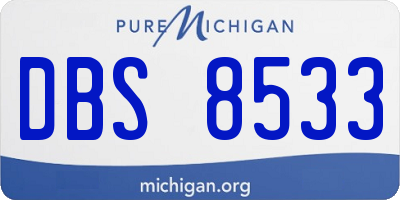 MI license plate DBS8533