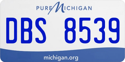 MI license plate DBS8539