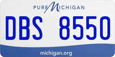 MI license plate DBS8550