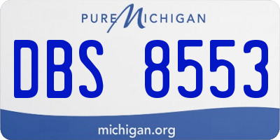 MI license plate DBS8553