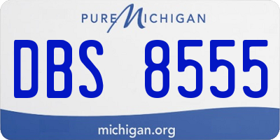 MI license plate DBS8555