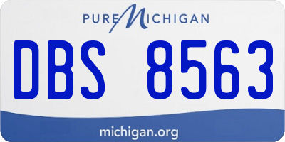 MI license plate DBS8563