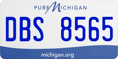 MI license plate DBS8565