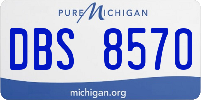 MI license plate DBS8570