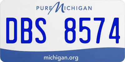MI license plate DBS8574