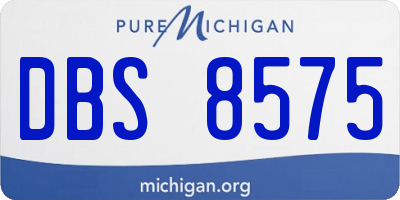 MI license plate DBS8575