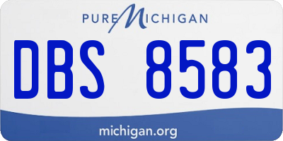 MI license plate DBS8583