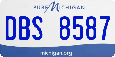MI license plate DBS8587