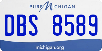 MI license plate DBS8589