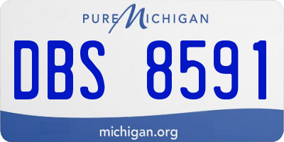 MI license plate DBS8591