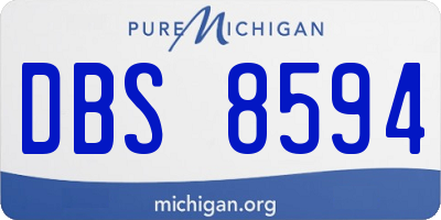 MI license plate DBS8594
