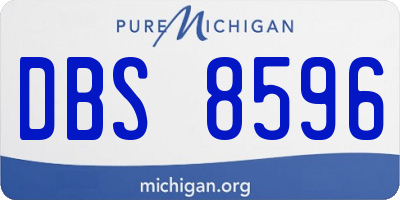 MI license plate DBS8596