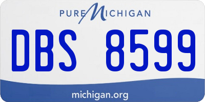 MI license plate DBS8599