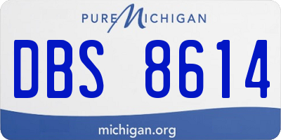 MI license plate DBS8614