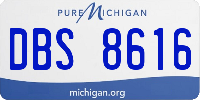 MI license plate DBS8616