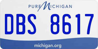 MI license plate DBS8617