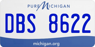 MI license plate DBS8622