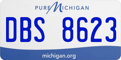 MI license plate DBS8623