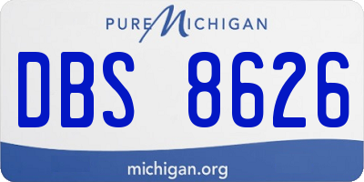 MI license plate DBS8626