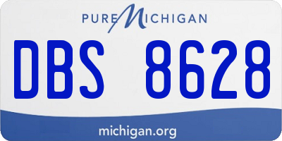 MI license plate DBS8628