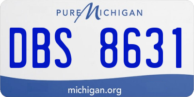 MI license plate DBS8631