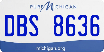 MI license plate DBS8636