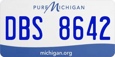 MI license plate DBS8642