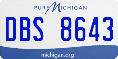 MI license plate DBS8643