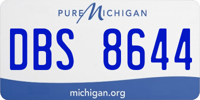 MI license plate DBS8644