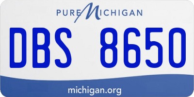 MI license plate DBS8650