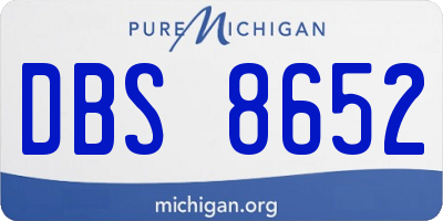 MI license plate DBS8652