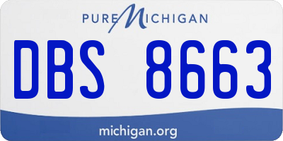 MI license plate DBS8663