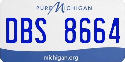 MI license plate DBS8664