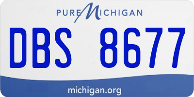 MI license plate DBS8677