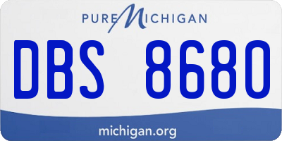 MI license plate DBS8680