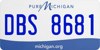 MI license plate DBS8681