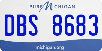 MI license plate DBS8683