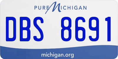 MI license plate DBS8691